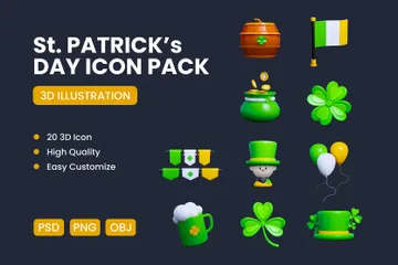 Patrick Day 3D Icon Pack