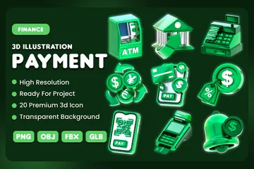 PAYMENT 3D Icon Pack