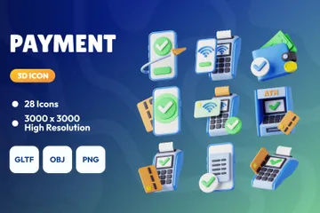 Payment 3D Icon Pack