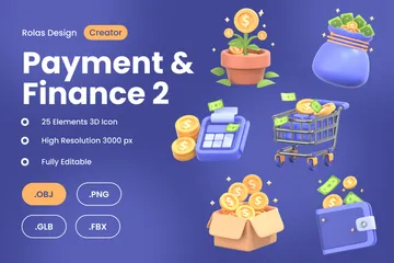 Payment And Finance 2 3D Icon Pack