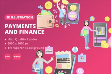 Payment And Finance 3D Illustration Pack