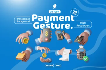 Payment Gesture 3D Icon Pack