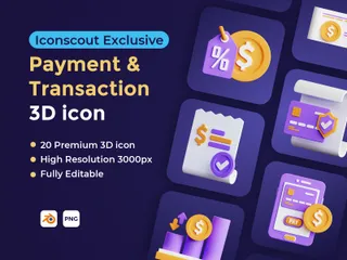 Payment Transaction 3D Illustration Pack