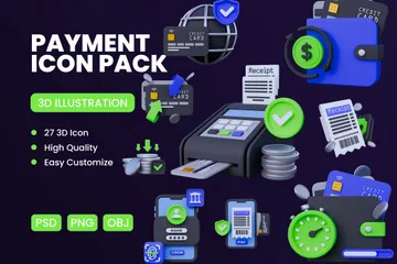 Payment Transaction 3D Icon Pack