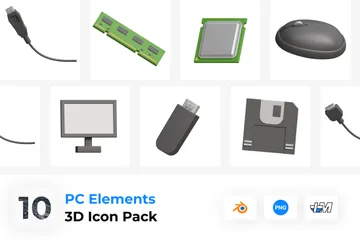 PC-Elemente 3D Icon Pack