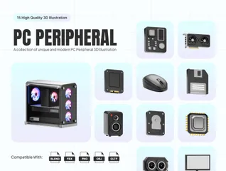PC Peripheral 3D Icon Pack