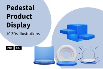Exhibición de productos de pedestal Paquete de Icon 3D