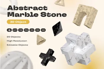 Pedra de mármore abstrata Pacote de Icon 3D