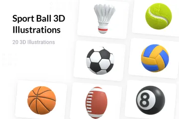Pelota deportiva Paquete de Icon 3D