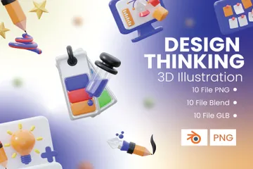 El pensamiento de diseño Paquete de Icon 3D