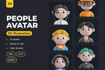 People Avatar 3D Icon Pack