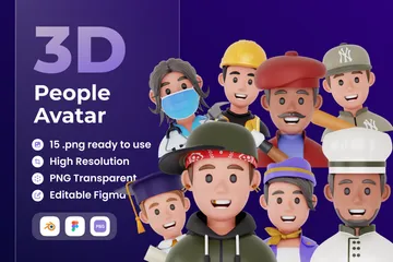 People Avatar 3D Icon Pack