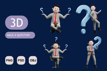 Pergunta Pacote de Illustration 3D