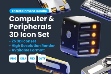 Periféricos de la computadora Paquete de Icon 3D