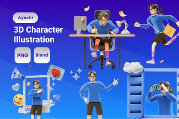 Personagem Pacote de Illustration 3D