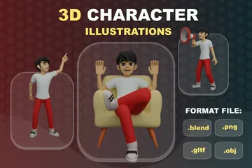 Personagem Pacote de Illustration 3D