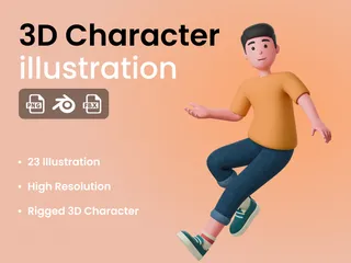 Personaje Paquete de Illustration 3D