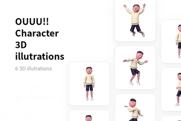 ¡¡UUUU!! Personaje Paquete de Illustration 3D