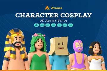 Cosplay de personnages Vol.01 Pack 3D Icon