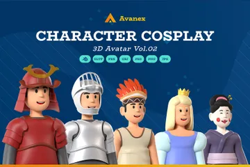 Cosplay de personnages Vol.02 Pack 3D Icon