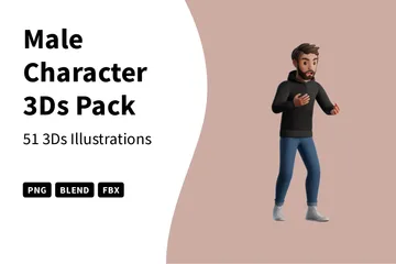 Personnage masculin Pack 3D Illustration