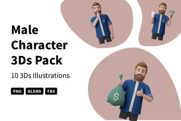 Personnage masculin Pack 3D Illustration