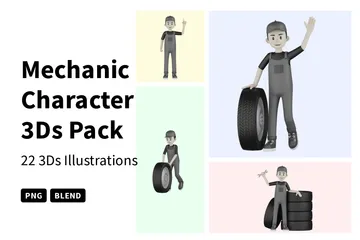 Caractère mécanique Pack 3D Illustration