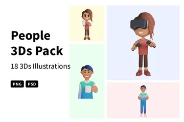 Dessin animé Pack 3D Illustration