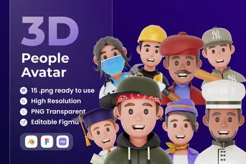 Avatares de pessoas Pacote de Icon 3D