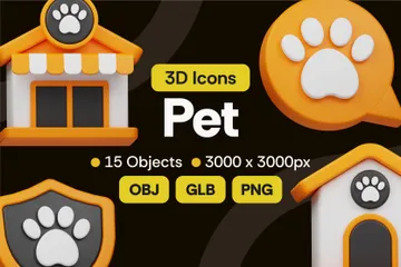 애완 동물 3D Icon 팩