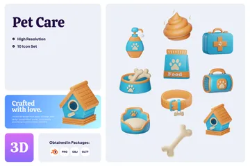 Pet Care 3D Icon Pack