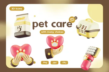 Pet Care 3D Icon Pack