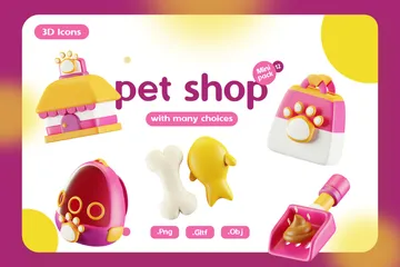 Pet Shop 3D Icon Pack