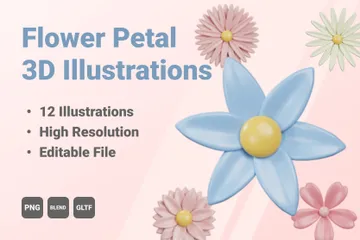 Pétale de fleur Pack 3D Icon