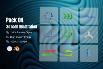 Pfeilzeichen 3D Icon Pack