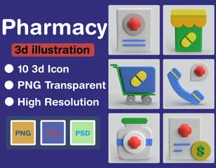 Pharmacie Pack 3D Icon