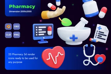 Pharmacie Pack 3D Icon