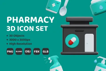 Pharmacie Pack 3D Icon