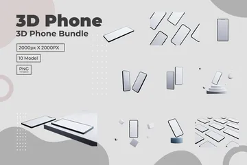 Phone Mockup 3D Icon Pack