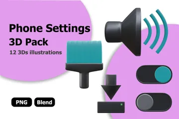 Phone Settings 3D Icon Pack