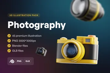 Photography 3D Icon Pack