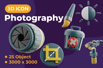 Photography 3D Icon Pack