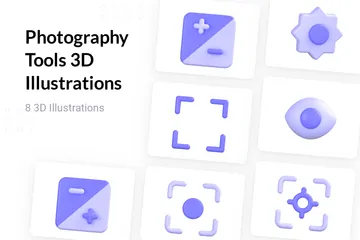 Photography Tools 3D Icon Pack