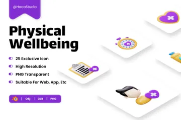 Physical Wellbeing 3D Icon Pack