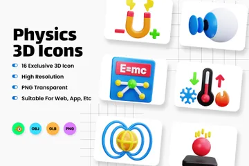 Physics 3D Icon Pack