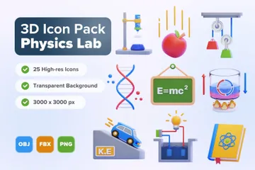 Physics Lab 3D Icon Pack