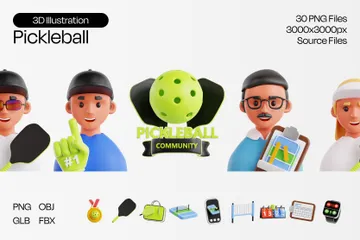 Pickleball 3D Icon Pack