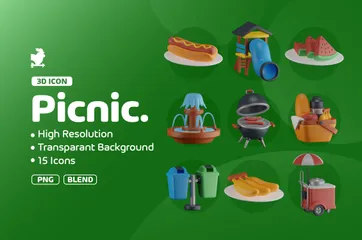 Picnic 3D Icon Pack