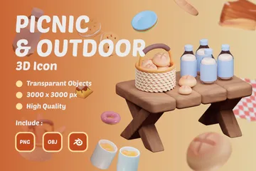 Picnic And Outdoor 3D Icon Pack