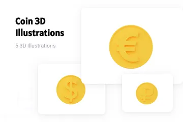 Pièce de monnaie Pack 3D Icon